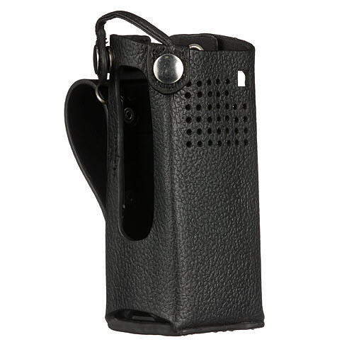 PMLN7905A PMLN5876 - Motorola Leather Carry Case with 3" fixed belt loop for short batteries