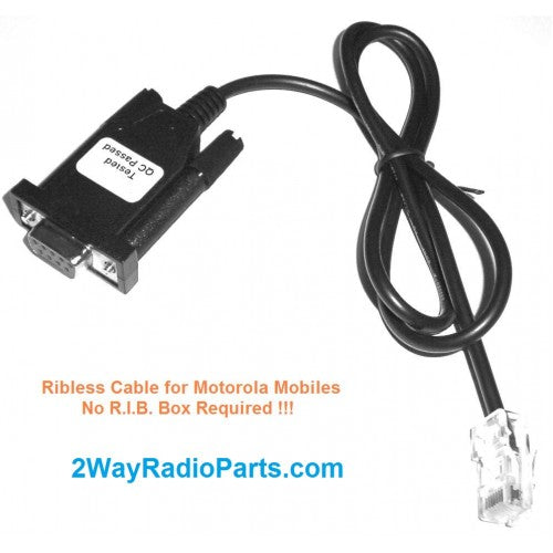 300rbl - Ribless Radio to DB9 Serial Port Computer Programming Cable for Motorola mobiles GM300 Maxtrac CM200 CM300 PM400