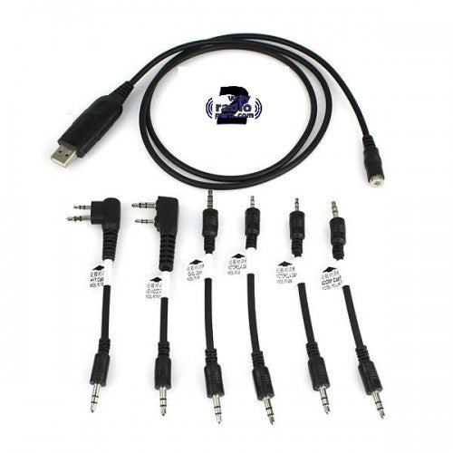 61usb - Motorola Kenwood Yaesu ICOM BPR40 Mag One HYT and More USB Portable Programming Cable Kit