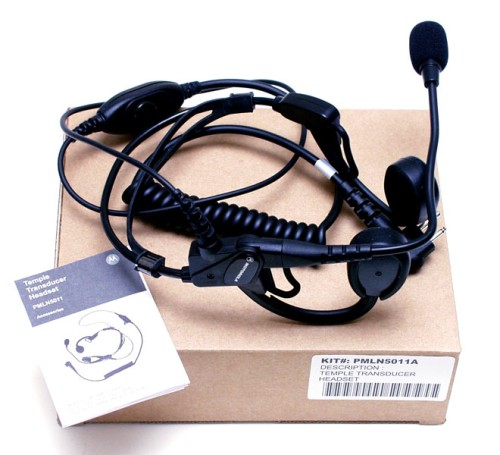 PMLN5011A PMLN5011 - Motorola Temple Transducer (2 Prong) with Boom Microphone